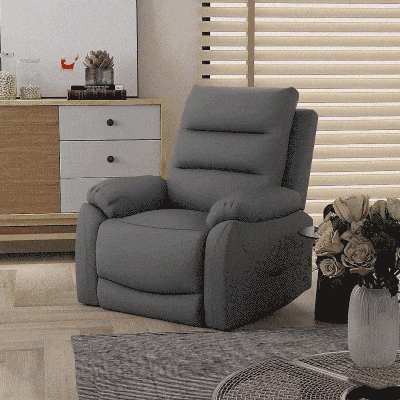 HOMCOM Electric Recliner Chair with Massage Grey