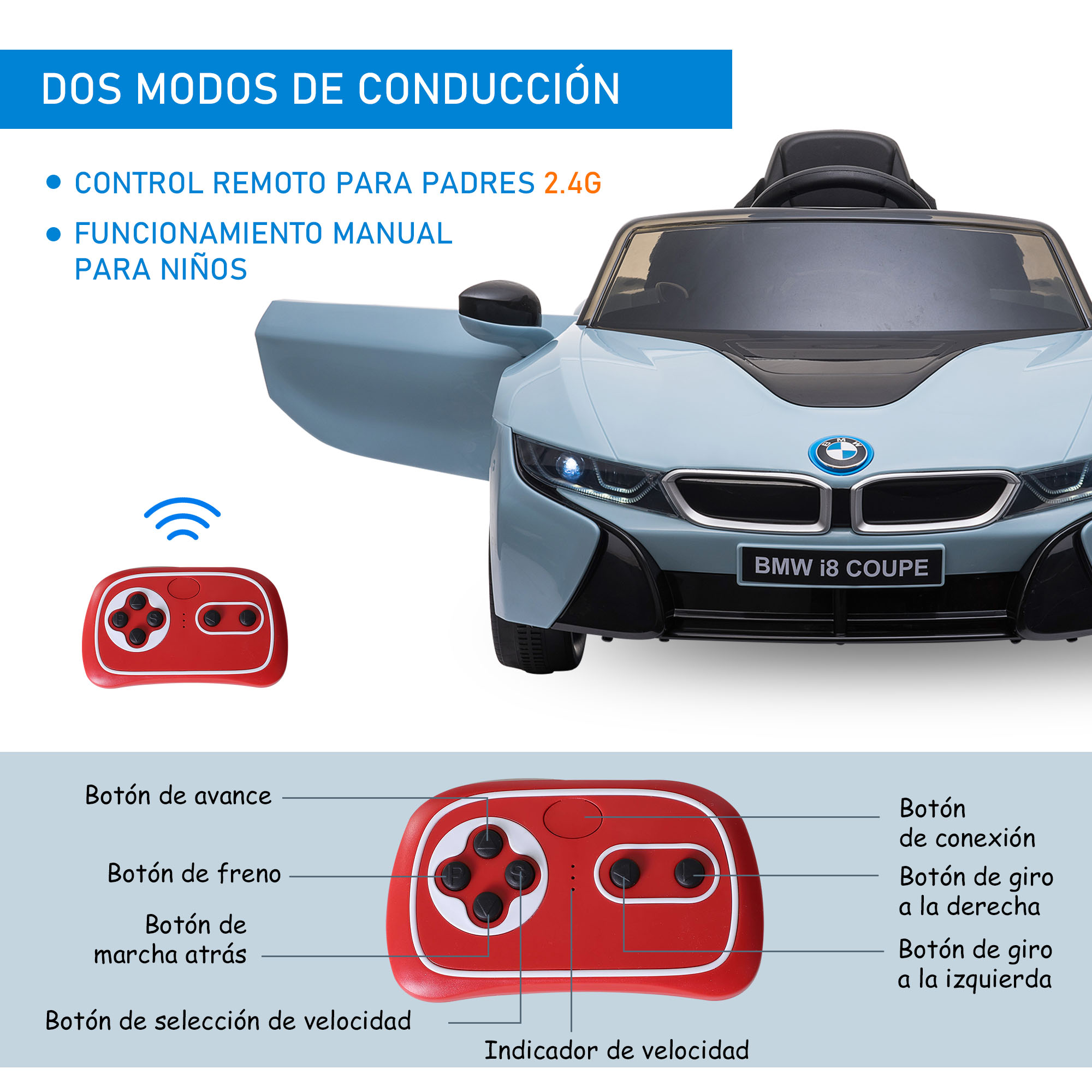 Quad Electrico Niño HOMCOM Coche Eléctrico Para Niño De 3 A 5 Años 2 Motores 12V 25W 3-5 Km Carro Electrico Infantil