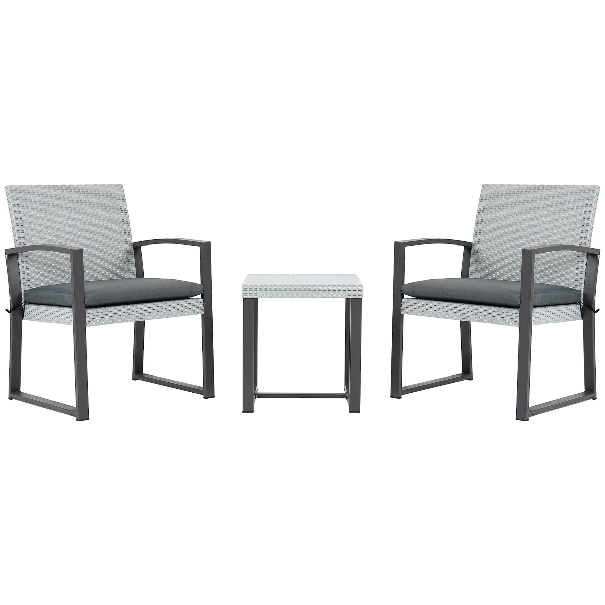 Outsunny Rattan Sitzgruppe 3-tlg. mit Esstisch für 2 Personen, robust und w günstig online kaufen