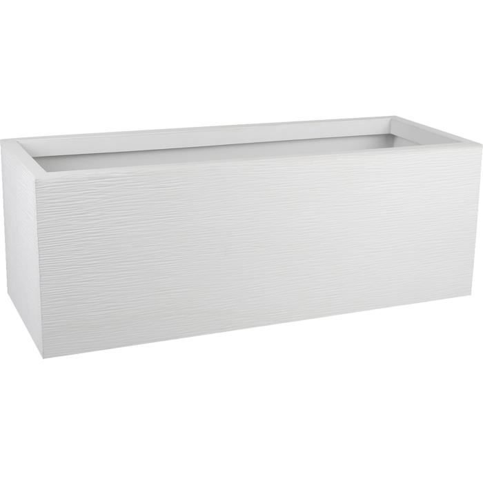 EDA Jardiniere GRAPHIT UP - 57 L - Dimensions 79,5 x 29,5 x 29,5 cm - Blanc cérusé