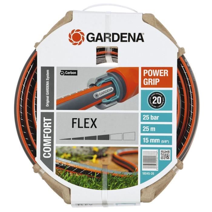 GARDENA Tuyau d'arrosage Comfort FLEX – Longueur 25m – Ø15mm – Anti ...