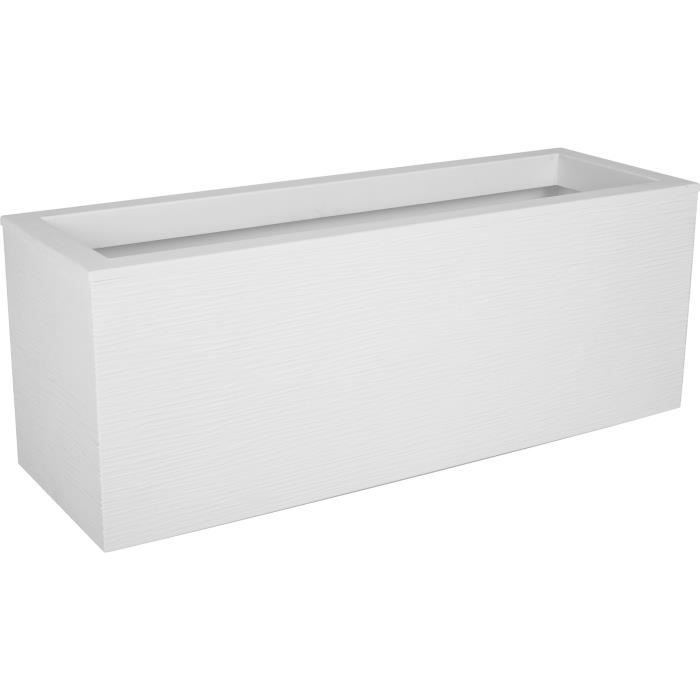 EDA Balconniere GRAPHIT UP - 25 L - 59 x 19,5 x 22,8 cm - Blanc cérusé