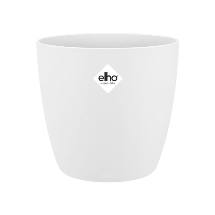 ELHO Pot de fleur BRUSSELS rond - Ø 29.5 x H 27.1 cm - Blanc