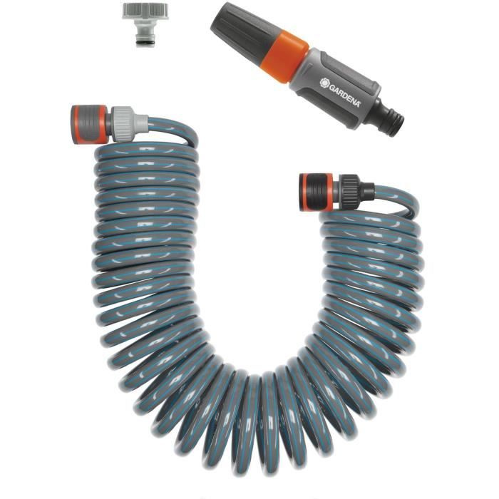GARDENA Flexible d'arrosage - Longueur 15m - Ø9mm - Arrosage petits espaces - Kit complet avec raccords - Garantie 5 ans (4648-26)