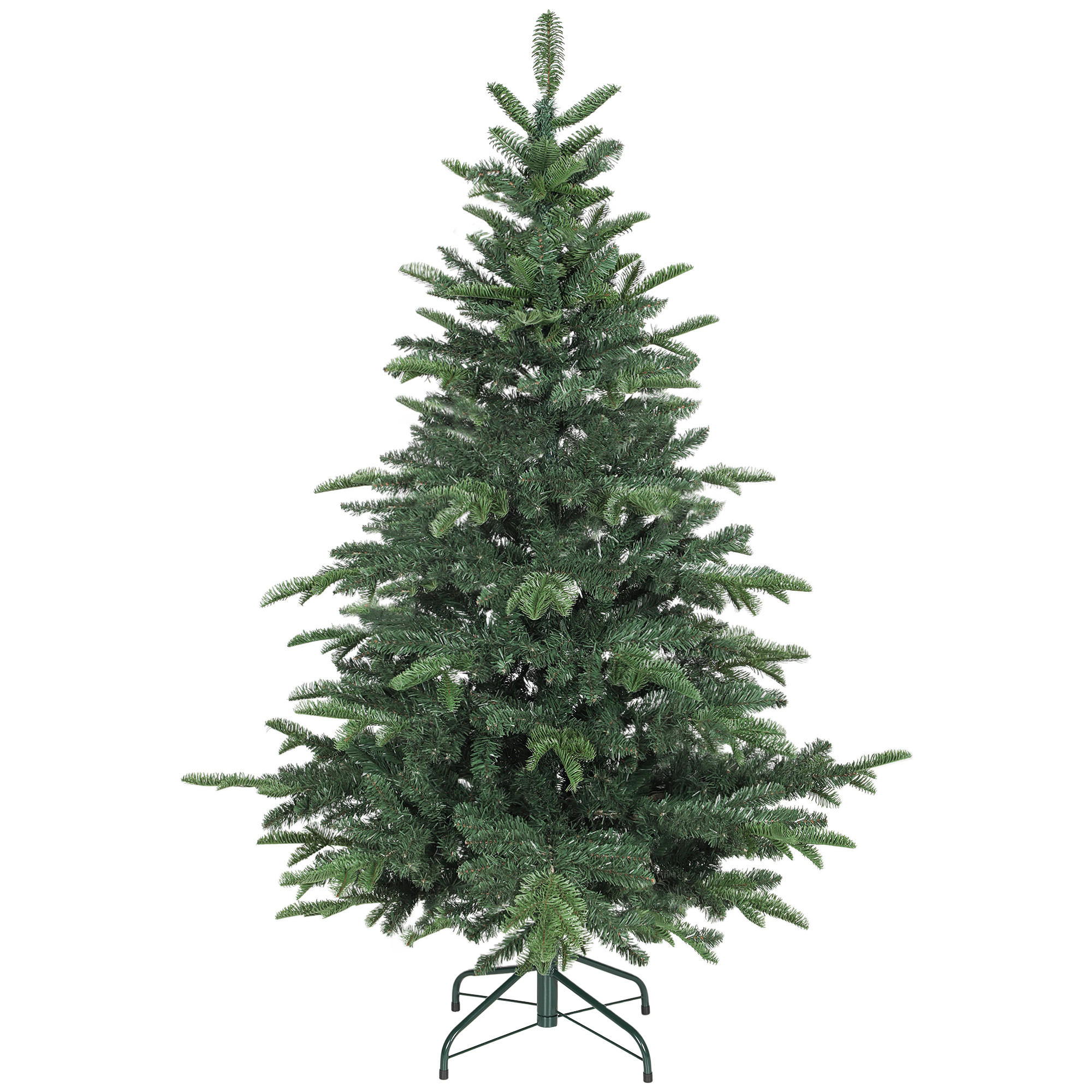 HOMCOM 5ft Artificial Christmas Tree with Realistic Branches, Easy Assembly Green