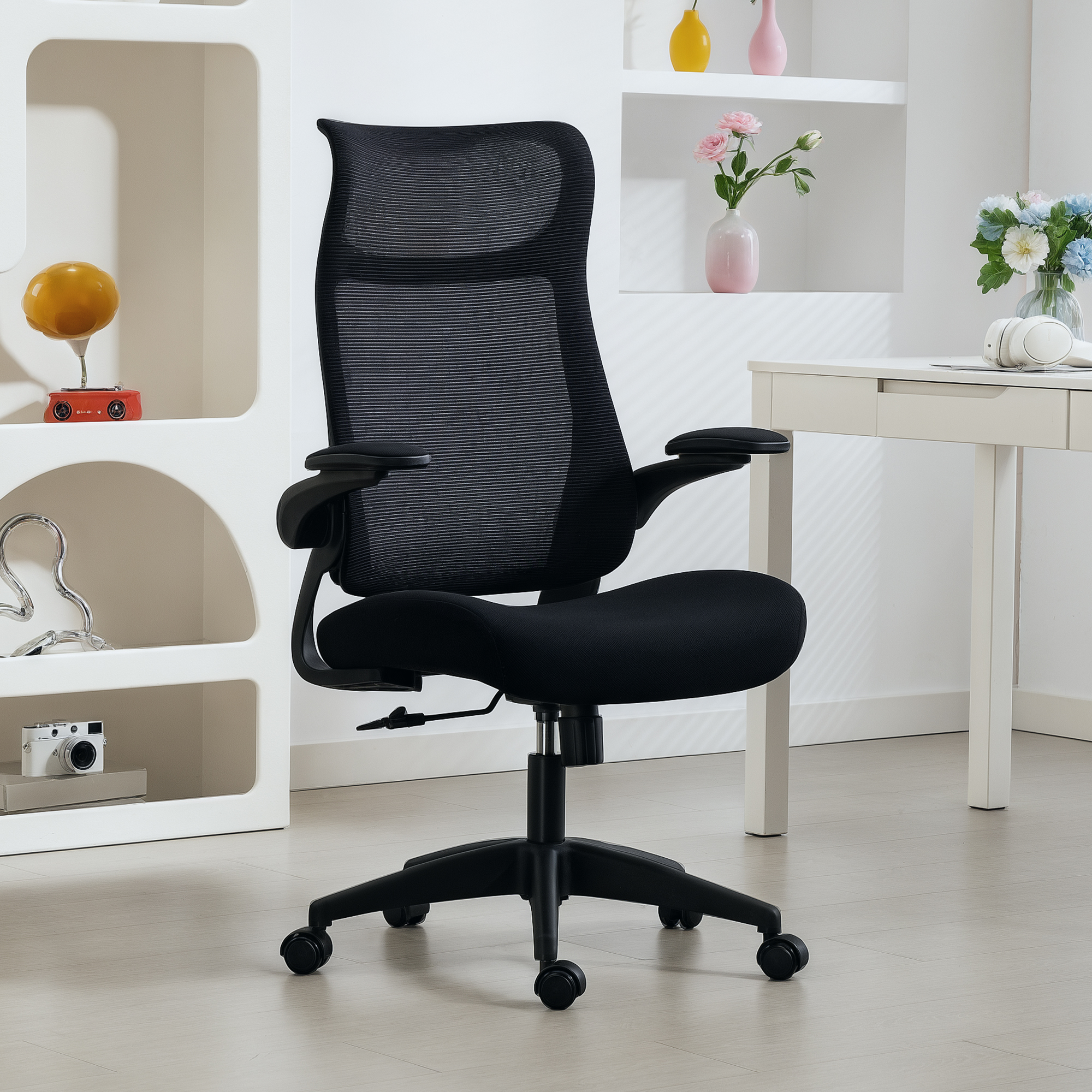 HOMCOM Bürostuhl, Ergonomischer Schreibtischstuhl mit 3D Einstellbarer Arml günstig online kaufen