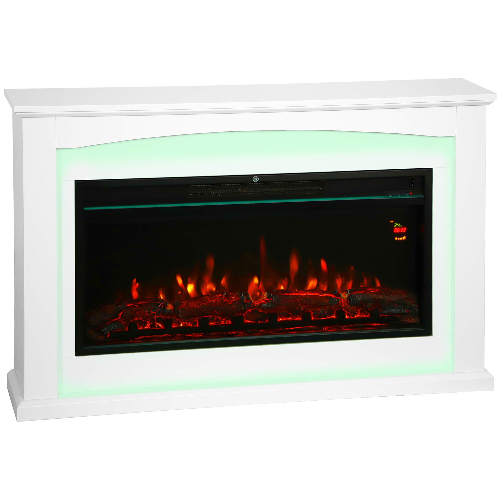 HOMCOM Elektrokamin 1000W/2000W, Flammeneffekt mit 5 Helligkeitsstufen, Dek günstig online kaufen