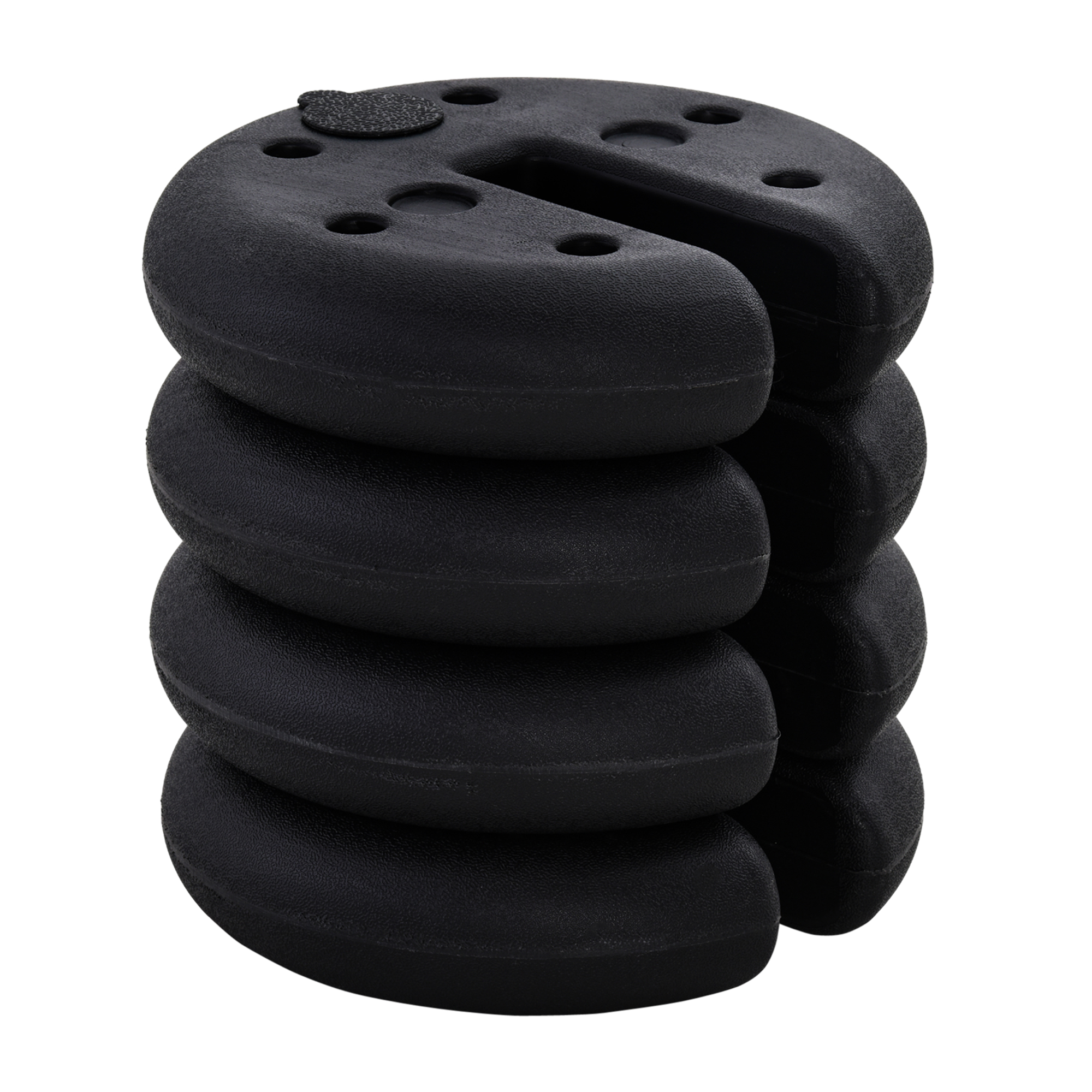 HOMCOM Partyzelt Gewicht Pavillongewicht befüllbar bis 5 kg aus HDPE-Kunststoff schwarz Ø25x6cm für stabile Zeltbefestigung   Aosom.de – Outsunny