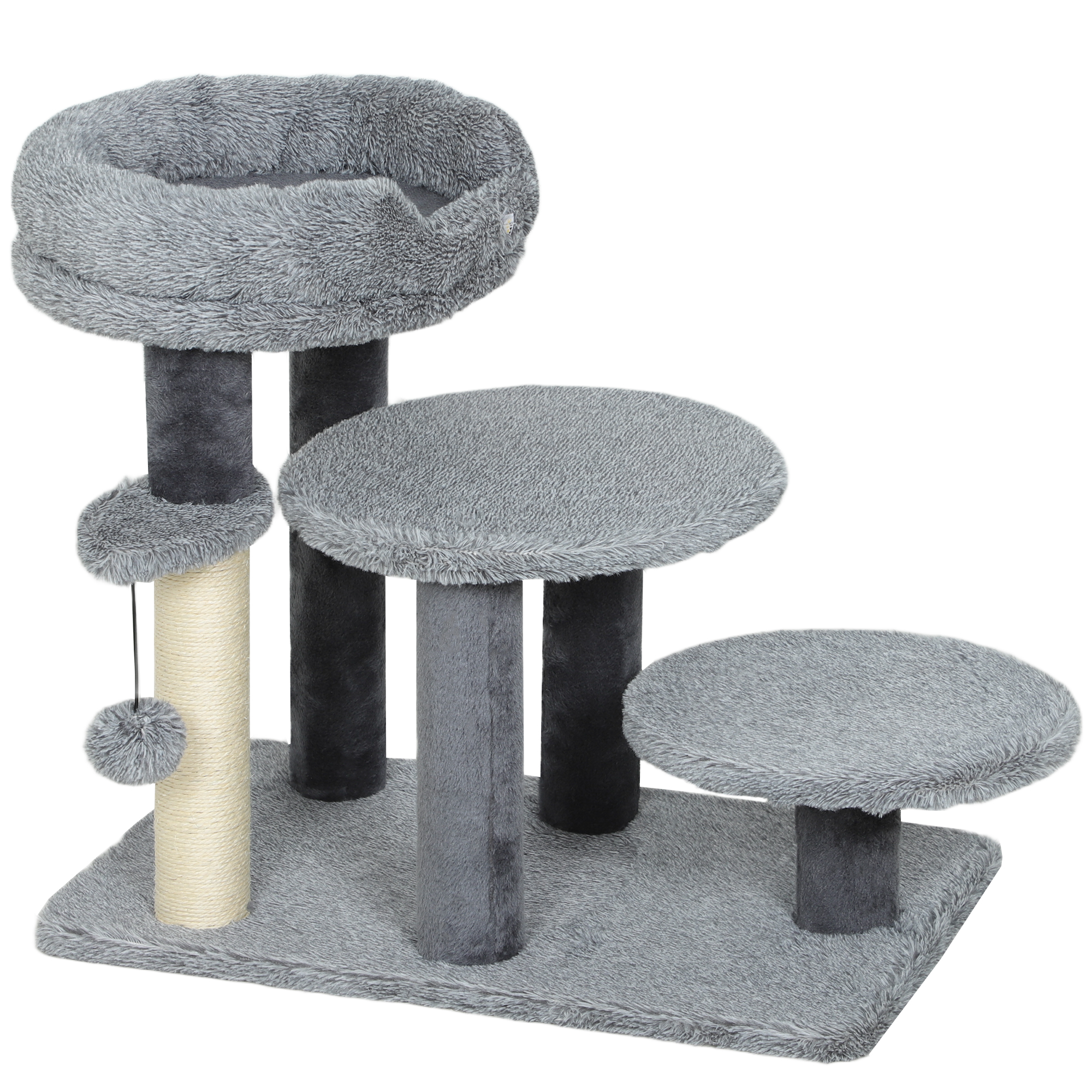 PawHut Katzentreppe 3-stufige Haustiertreppe mit Bett Ball Hundetreppe Tier günstig online kaufen