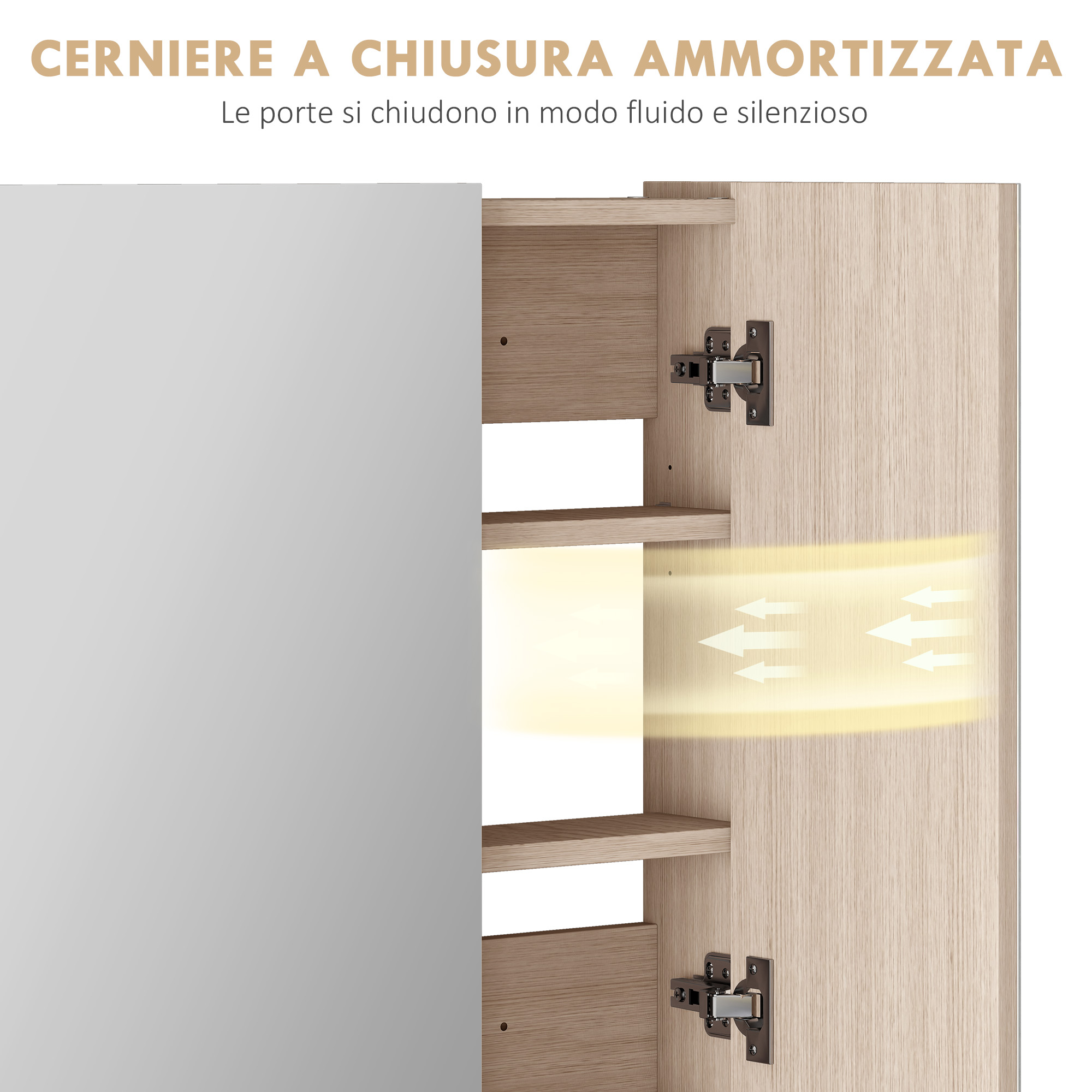 Armadietti a specchio Triangolare Bagno in Acciaio Inox