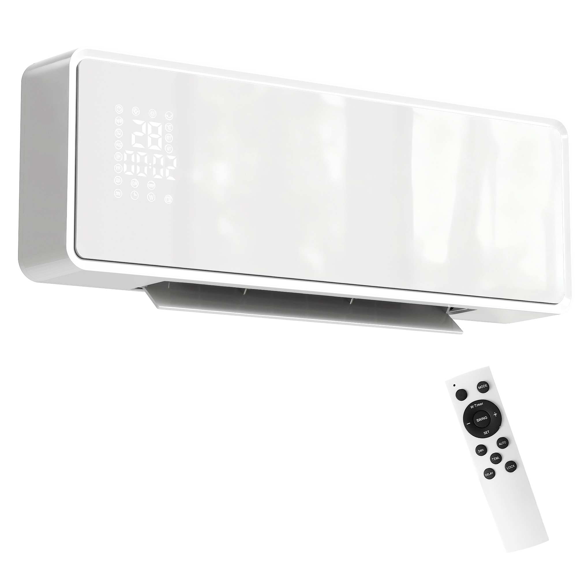 HOMCOM Wand Heizlüfter 2000W Wandheizgerät mit 2 Leistungsstufen, 3 Betrieb günstig online kaufen