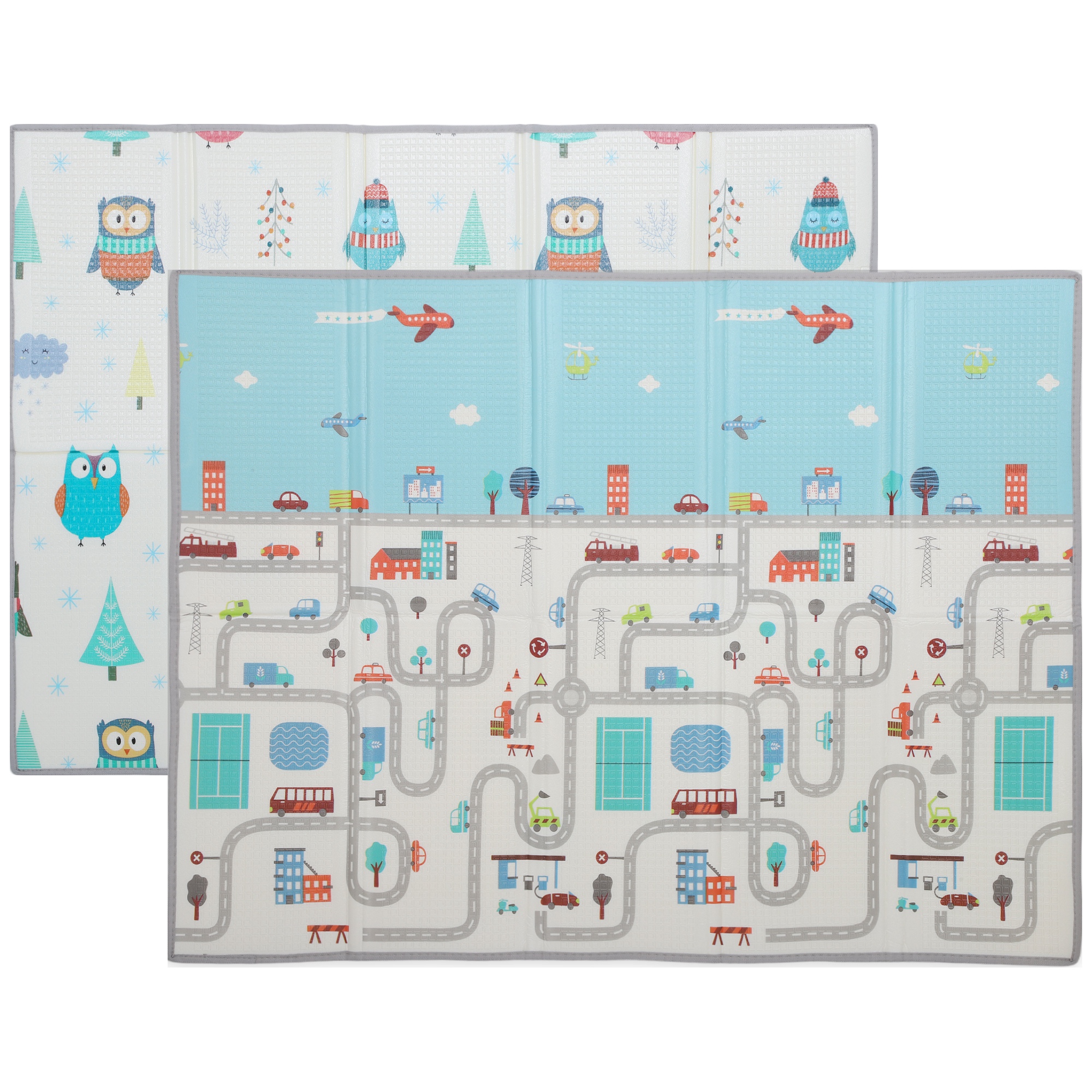 AIYAPLAY Tapis de jeu pour bébé, motif animaux, mousse, rembourrage de 1,5 cm d'épaisseur, antidérapant