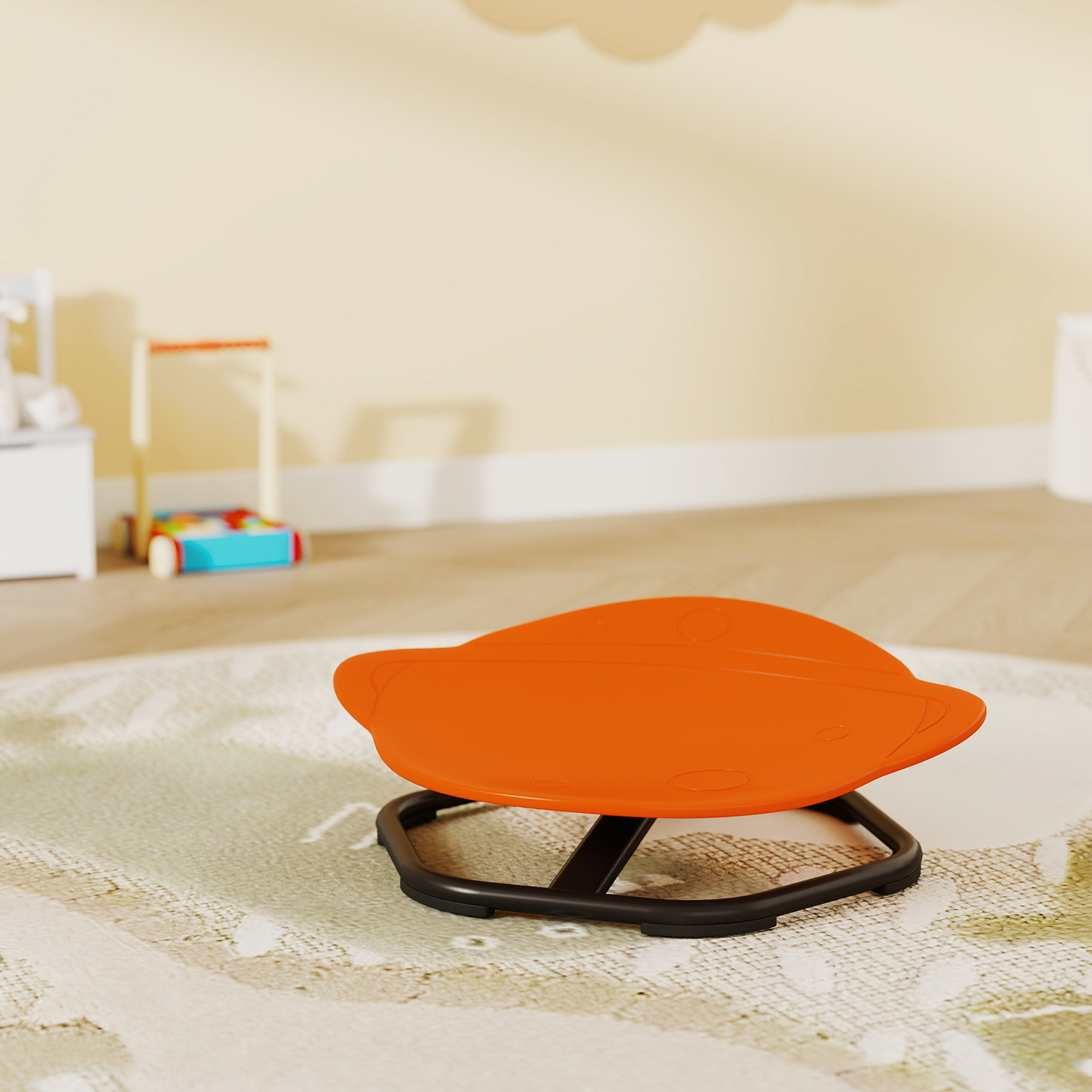 AIYAPLAY Planet-Shaped-kids Swivel Chair, Sensory Spinning Chair for Balance, Coordination Training, Orange 8
