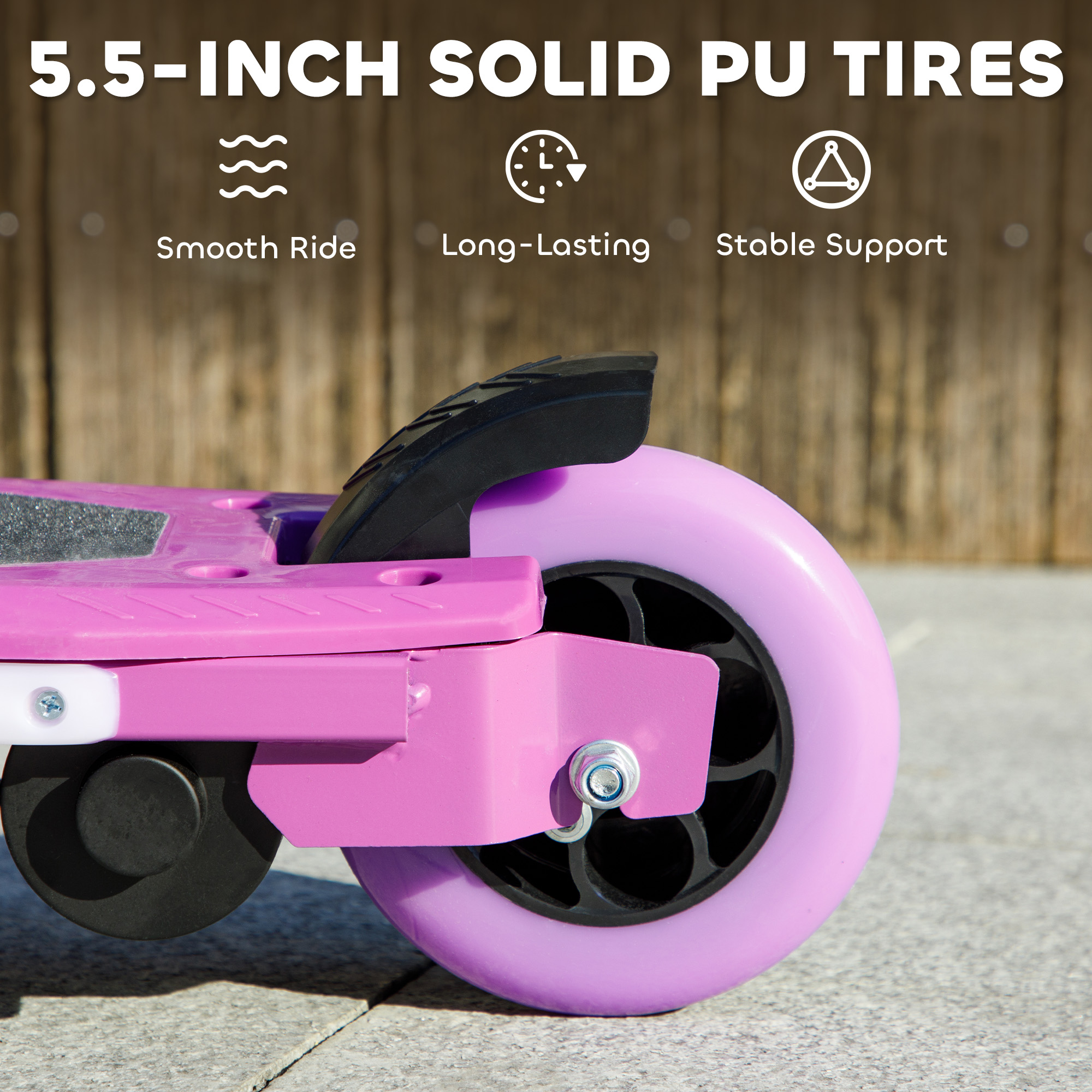 AIYAPLAY Electric Scooter for Kids 6-14 Years, with Colourful Lights, Purple 7