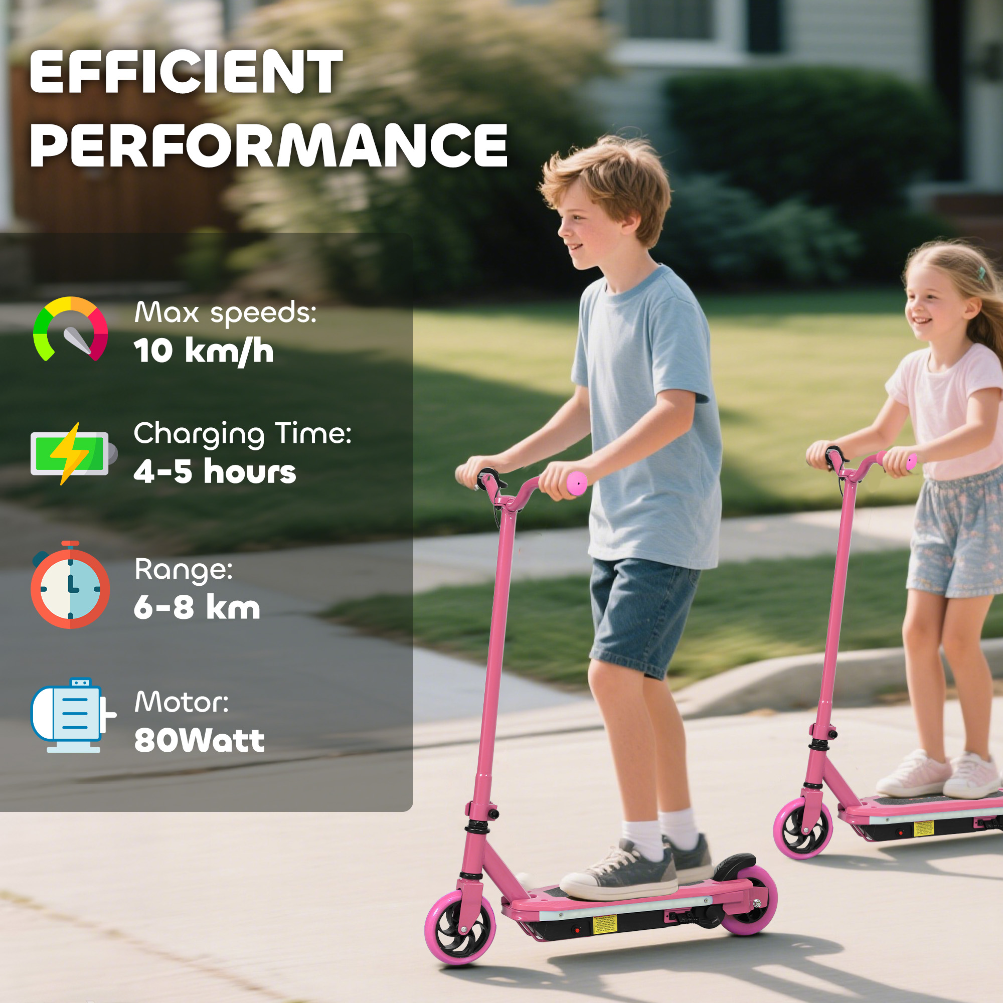 AIYAPLAY Electric Scooter for Kids 6-14 Years, with Colourful Lights, Pink 5