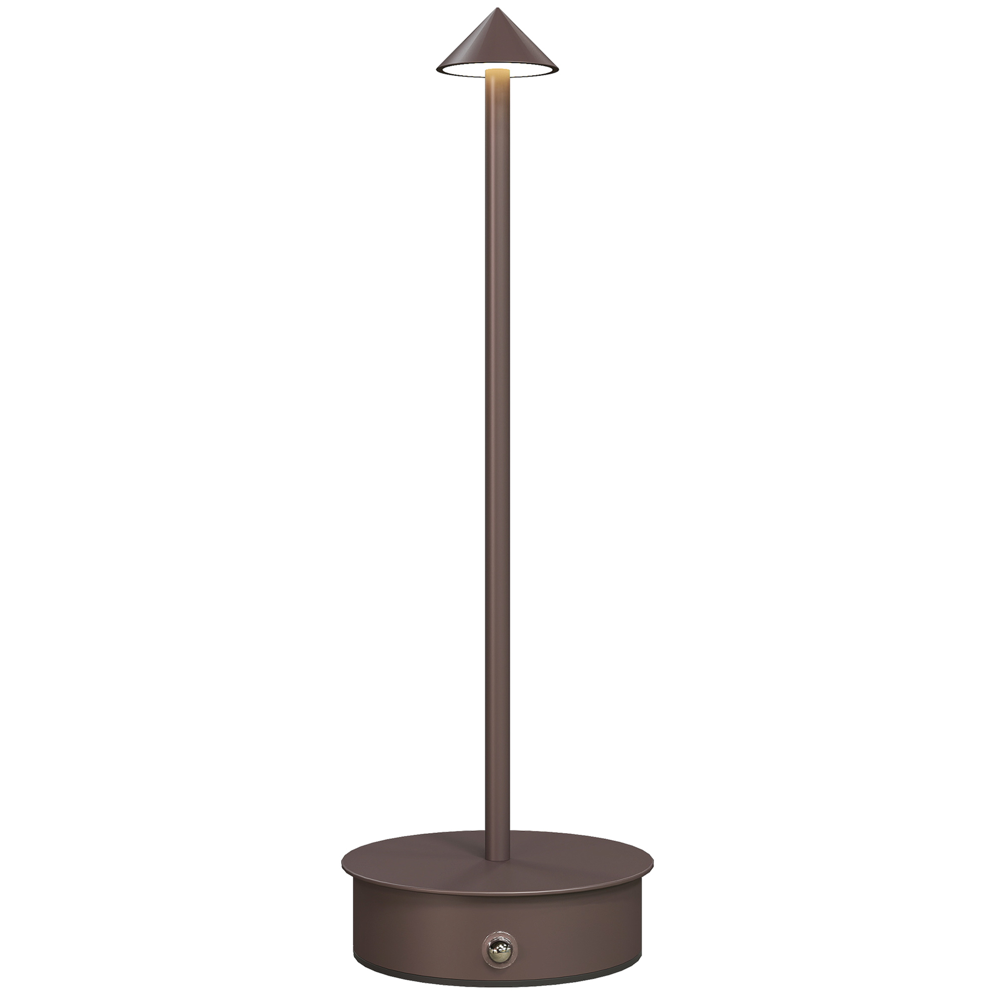 HOMCOM Lampă de Masă Reîncărcabilă cu USB, Lampă Fără Fir cu Temperatura Culorii Reglabilă 3000K/4500K/6500K, Control Touch, Autonomie 4-8 Ore, Cafea | Aosom Romania