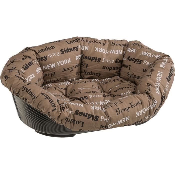 Ferplast Panier en Plastique pour Chiens et Chats SOFA' 6 avec Coussin Rembourré Lavable
