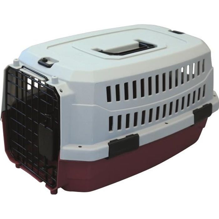 Comparer les prix de M-PETS Caisse de transport Viaggio Carrier M - 68x47,6x45cm - Bordeaux et gris - Pour chien