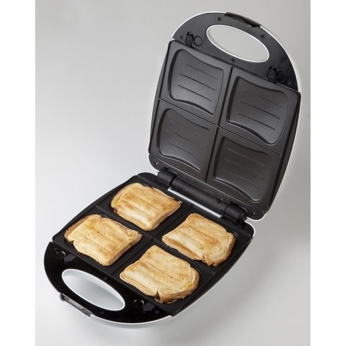 Domo - Appareil de Cuisson 3 en 1 - Croque-monsieur, Gaufrier et Panini - 1200 Watts - Image 7