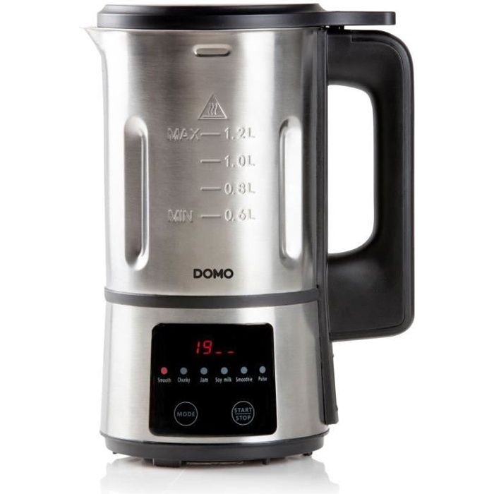 Blender chauffant DOMO - Inox - 1,2 L - 6 programmes - 800 Watt - DO727BL