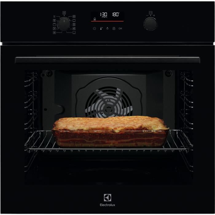 Four encastrable - Pyrolyse - Chaleur tournante pulsée - ELECTROLUX EOF6P46Z - Porte froide - 45 recettes pré-programmées