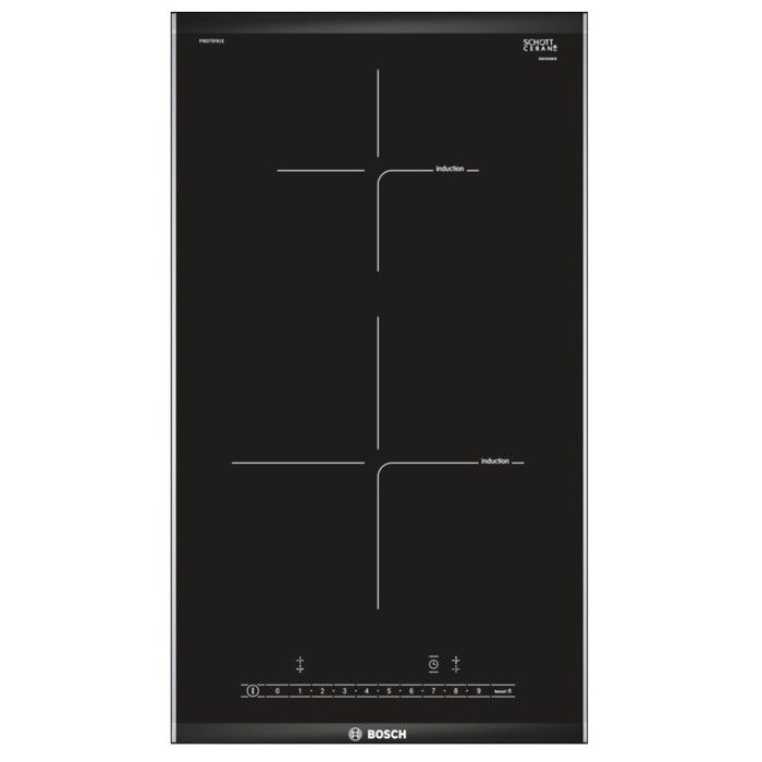 Table de cuisson vitrocéramique BOSCH PIB375FB1E - 2 foyers induction - QuickStart - Sécurité enfants