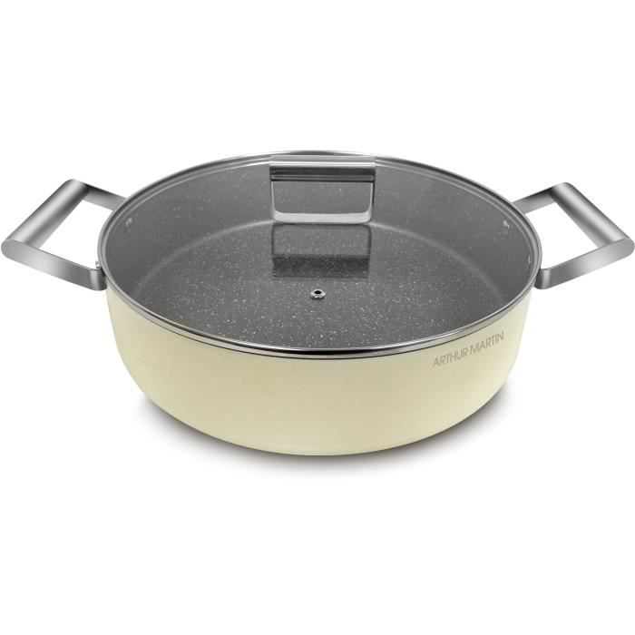 Le Creuset Essential Casserole en céramique antiadhésive avec couvercle en verre, 2 pintes