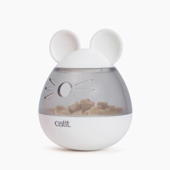 Comparer les prix de Distributeur de friandises pour chat - CATIT - PIXI - Design oreilles de souris - Blanc