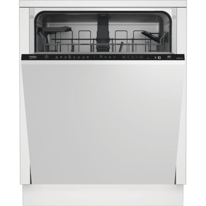 Lave-vaisselle tout encastrable BEKO BDIN18441 - 14 couverts - Induction - L60cm - 42dB - Ouverture automatique
