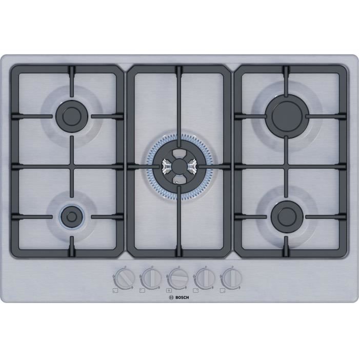 Bosch Gris Table De Cuisson A Gaz - Série 4 - 5 Foyers - 52 X 75 X 4,5 Cm - Pgq7b5k90 - Inox - Neuf - Image 4