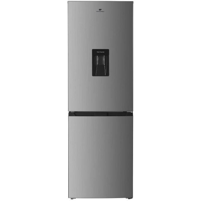 Réfrigérateur congélateur bas CONTINENTAL EDISON - 251L -Total No Frost(Sans givre) - Inox - L 55 cm x H 180 cm