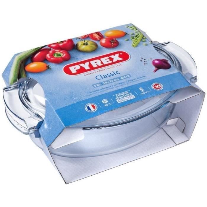 Cocotte - PYREX - 1450076 - Ovale - En verre borosilicate - 38 x 23 cm