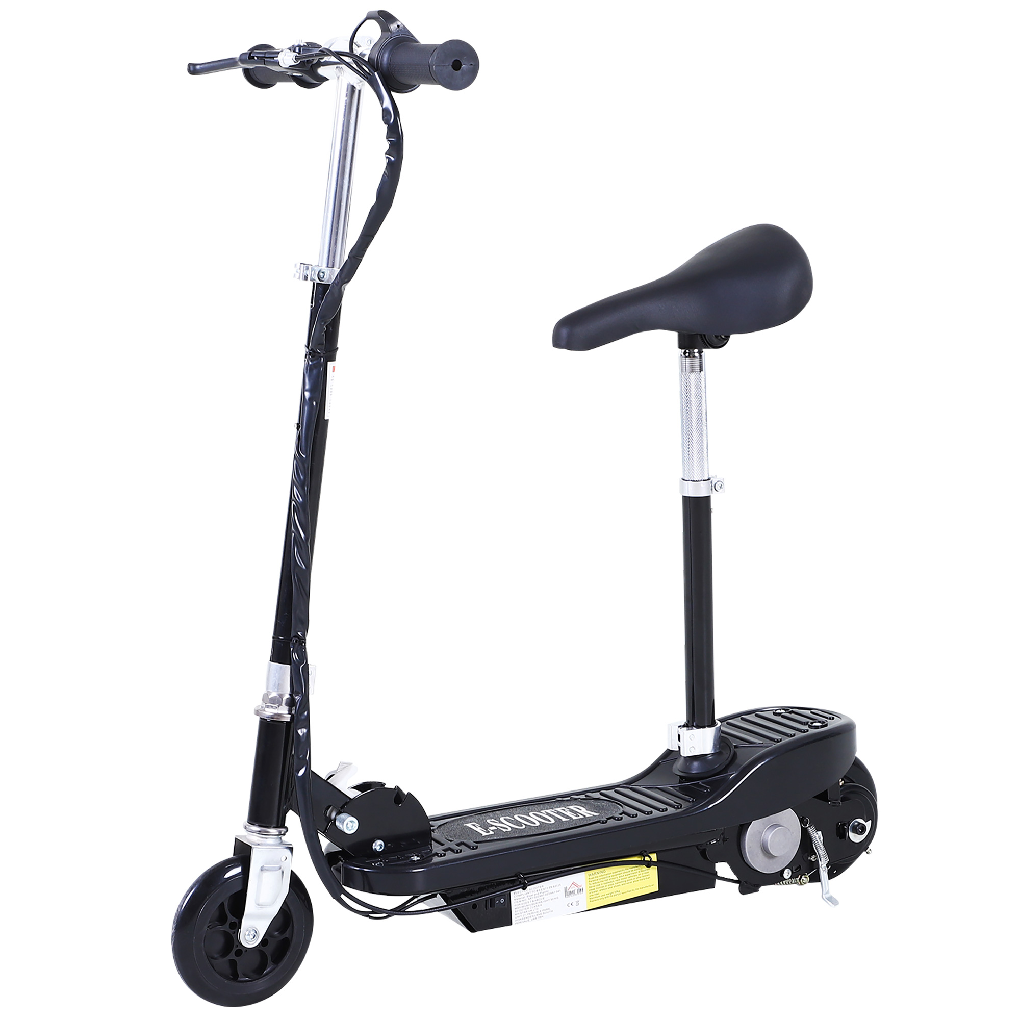 HOMCOM Outdoor Ride On Powered Scooter for kids Sporting Toy 120W Motor Bike 2 x 12V Battery - Black