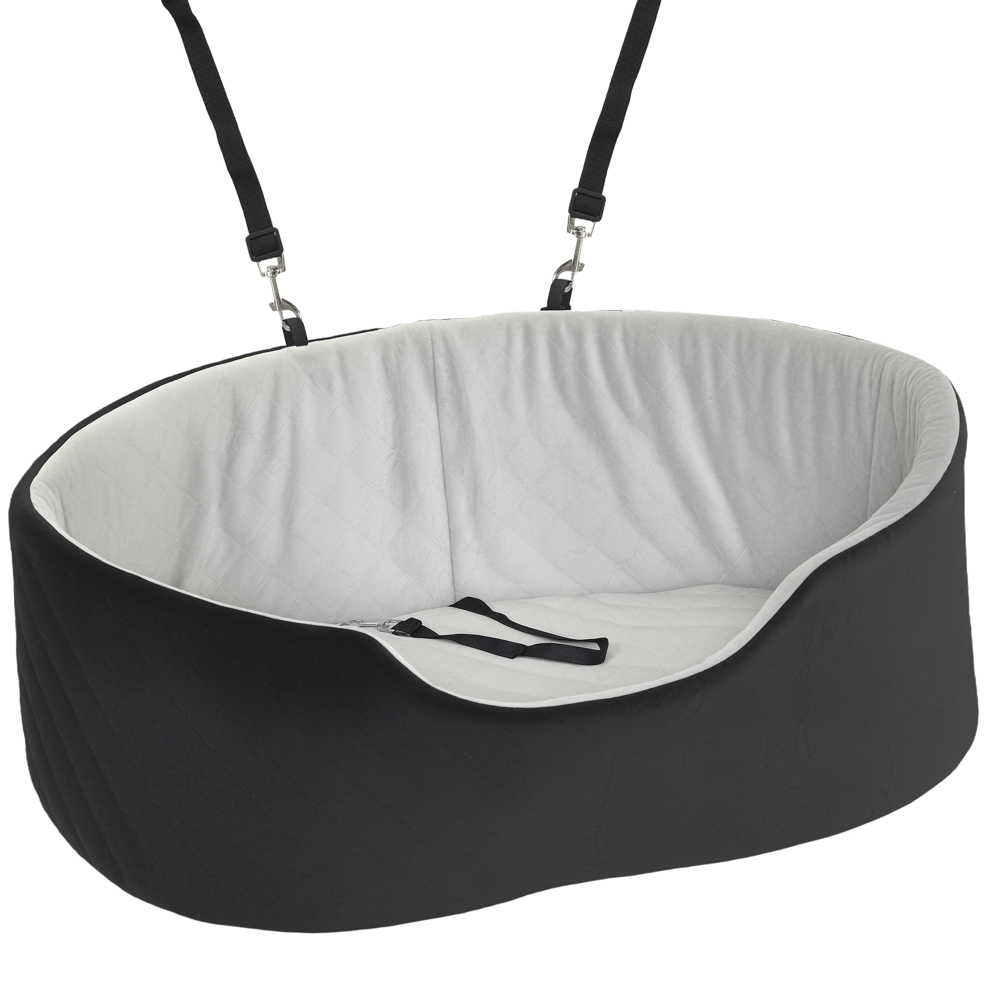 PawHut Seggiolino Auto per Cani Piccoli e Medi fino a 15 kg, Sfoderabile e Lavabile, con Base Antiscivolo, Nero   Aosom Italy