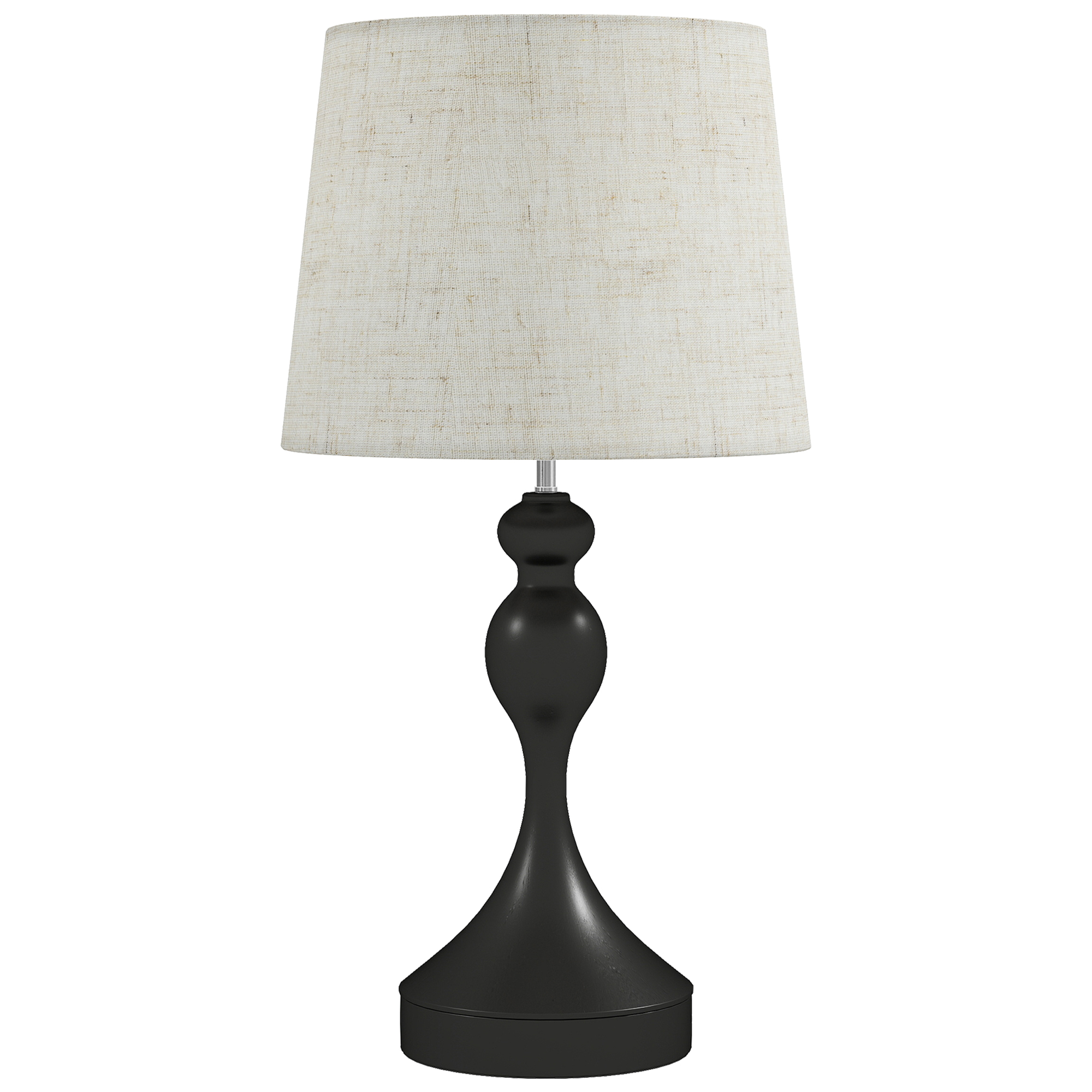 HOMCOM Lampada da Tavolo LED 3 Colori con USB-A+C, Paralume in Lino, Nero   Aosom Italy