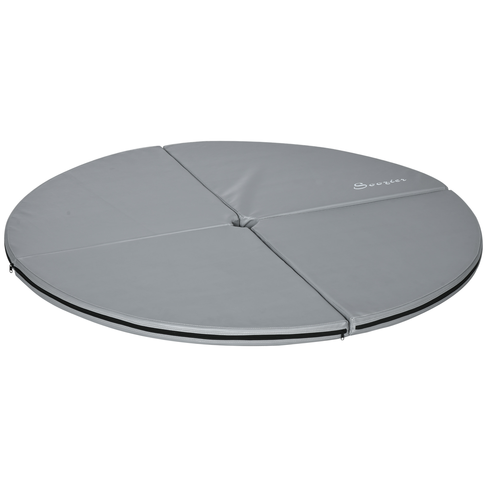 HOMCOM Saltea pliabilă pentru pole dance - saltea pole dance - saltea de protecție Ø 150 cm grosime 5 cm - acoperire din plastic gri | Aosom Romania