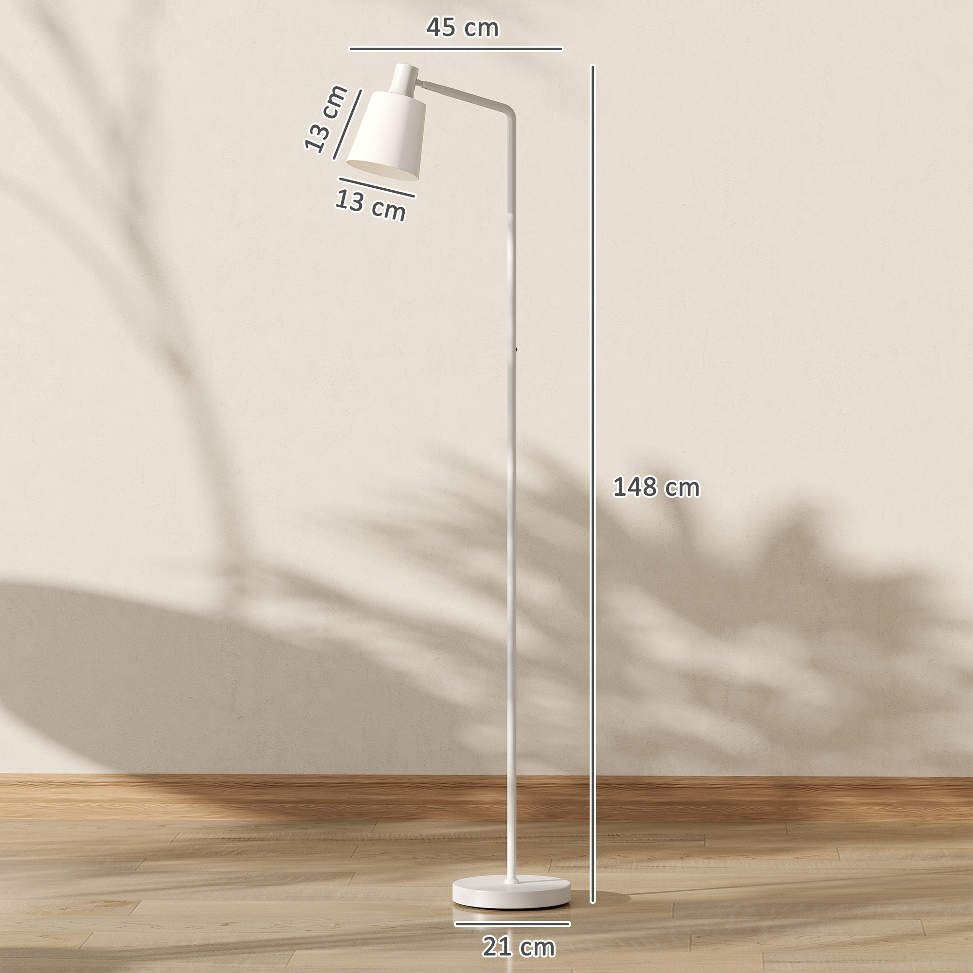 HOMCOM Dimmbare LED-Stehleuchte, moderne Stehleuchte für Wohnzimmer mit 350 günstig online kaufen