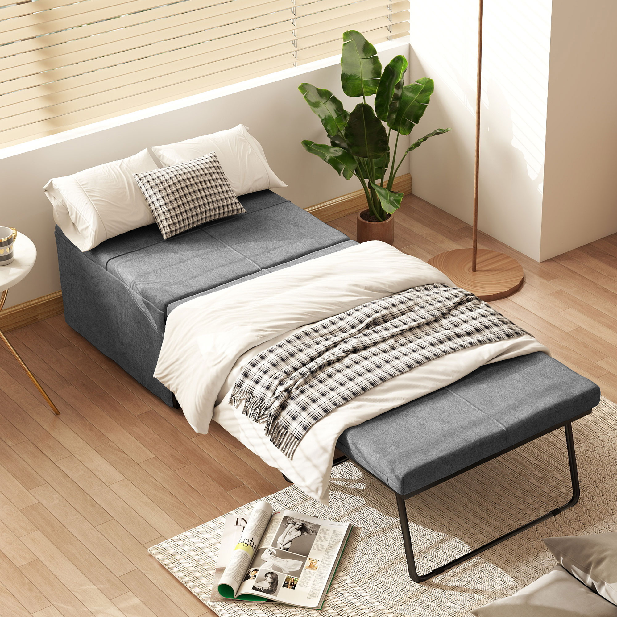 HOMCOM Klappbett ca. 190x60 cm Gästebett mit 8cm Schaumstoff Matratze, falt günstig online kaufen