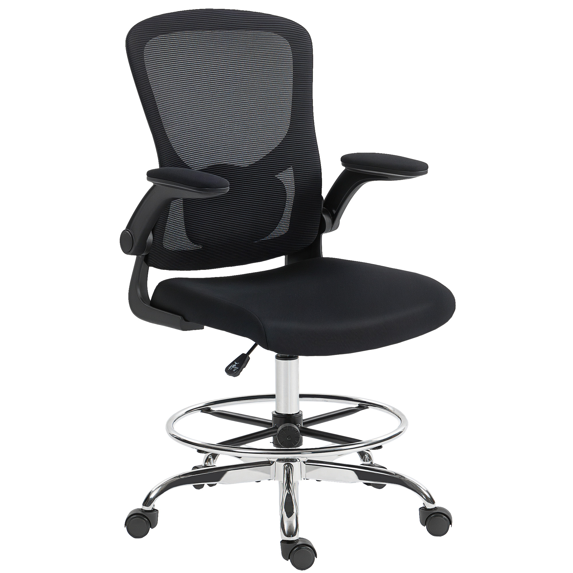 Picture of Draughtsman Chair with Adjustable Lumbar - Black