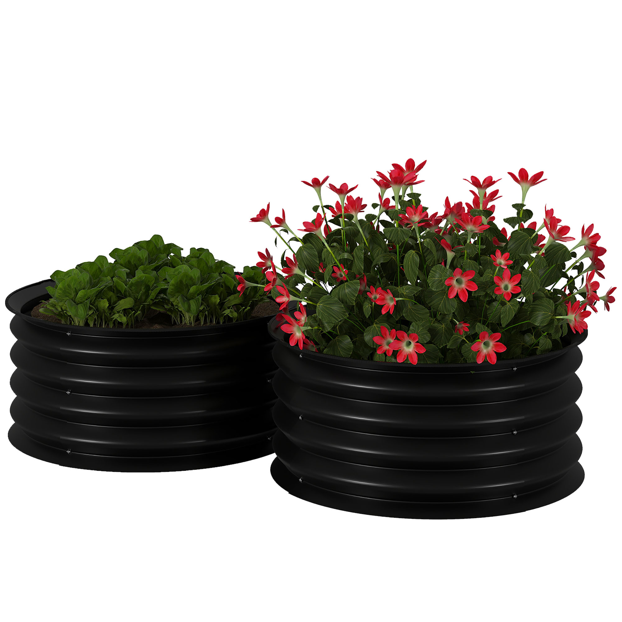 Snowtain 5er Set Blumentopf Untersetzer 19,7 Cm Mit Pflanzetiketten & 3 Gartenschaufeln – Passend Für 16,2 Cm Töpfe, Dunkelgrau