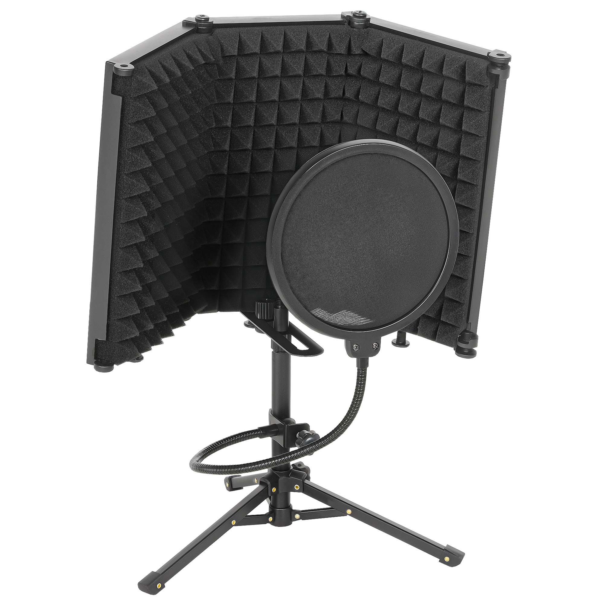 Picture of Studio Microphone Isolation Shield with Pop Filter and