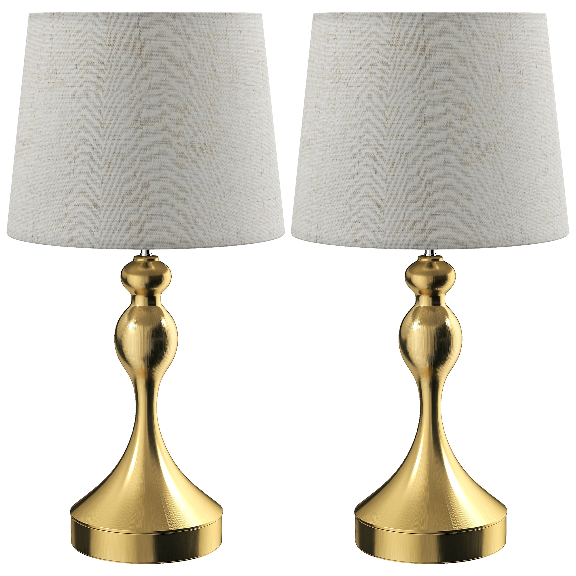 Picture of Bedside Lamps Set of 2 Modern Table Lamps with 3 Colour