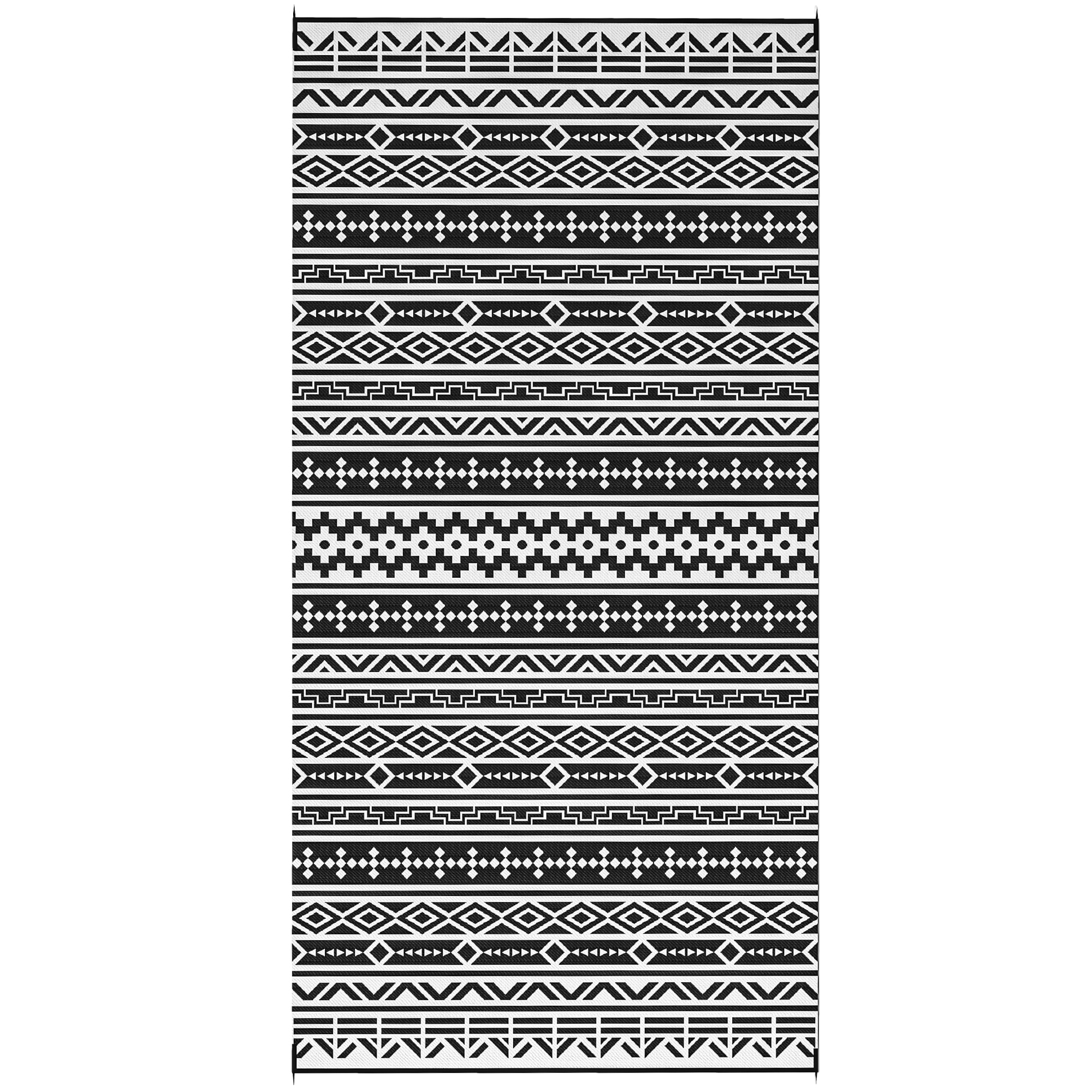 Outsunny Outdoor Teppich robuster Wetterfest Outdoorteppich, faltbar Carpet günstig online kaufen