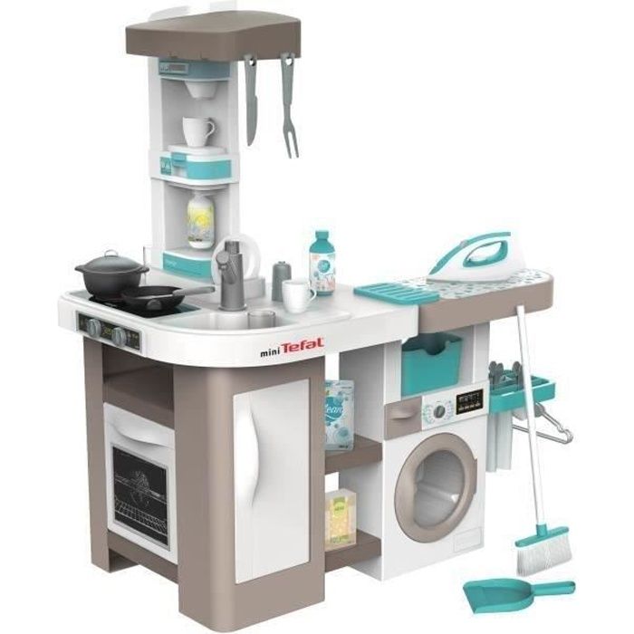 SMOBY - Tefal cuisine clean - Jouet d'imitation cuisine et ménage - 36 accessoires - Fonctions sonores - Des 3 ans