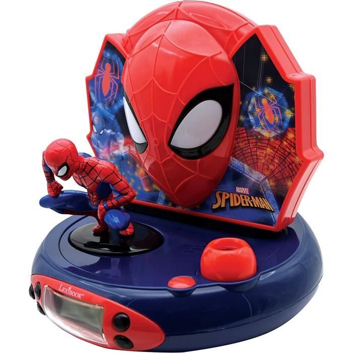 LEXIBOOK - Spiderman - Réveil projecteur avec effets sonores et veilleuse intégrée