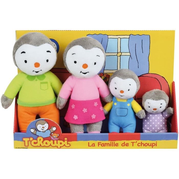 Coffret peluches Jemini T'choupi Famille 4 pièces lavable 9,5-19 cm - Image 5