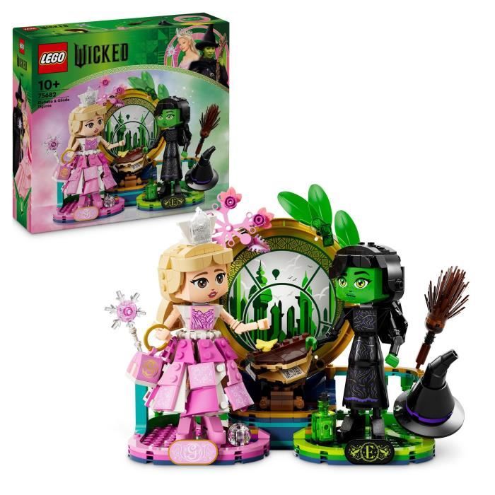 LEGO Wicked 75682 Figurines d'Elphaba et de Glinda - Jouet pour enfant des 10 ans & Déco