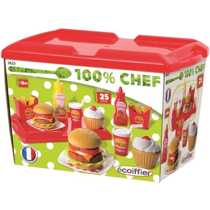 Ecoiffier Rouge Jeux De Simulation Set Hamburger - Image 4