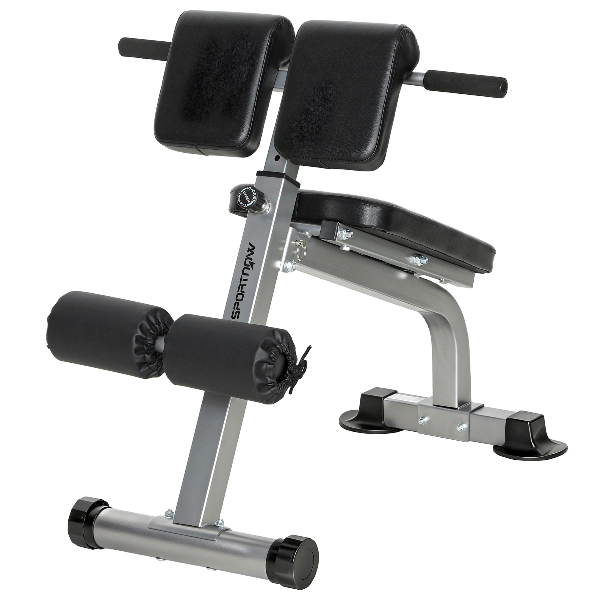 SPORTNOW Multifunktionale Römische Bank, Klappbarer Römischer Stuhl mit verstellbarer Neigung und Höhe für Rückenhyperextensionen, Bauch- und Hantelbank für Heimtraining, Kapazität 150kg   Aosom von SPORTNOW