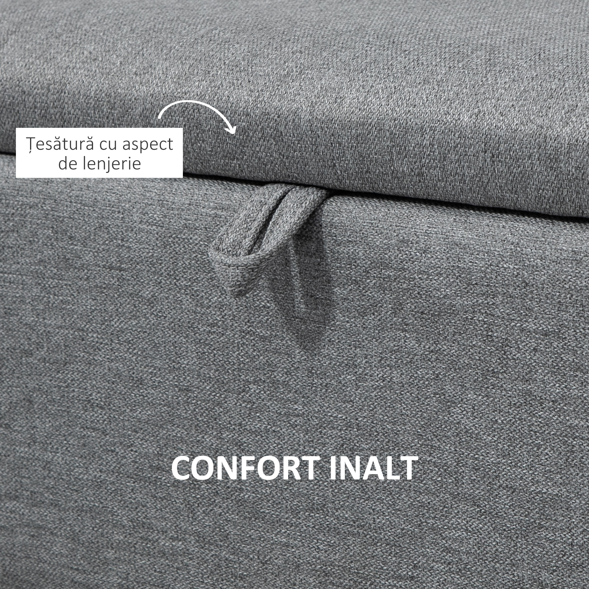  Banca Dormitor 104×38×42 cm - Catifea cu Spatiu Depozitare [5]